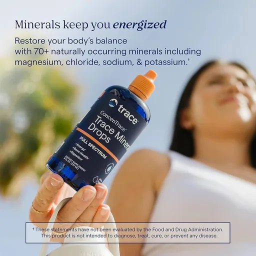Trace Mineral Drops 8 fl oz Liquid Mineral Supplement with 70+ Essential Minerals from Great Salt Lake for Hydration and Energy Support
