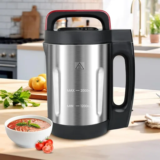Homtone Soup Maker 2L, Makes 2-6 Servings, Soup Maker & Smoothie Blender