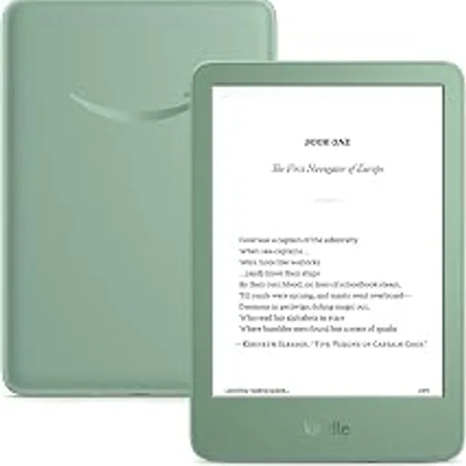 AmazonKindle 16 GB (newest model) - Lightest and most compact Kindle, now with faster page turns, and higher contrast ratio, for an enhanced reading experience