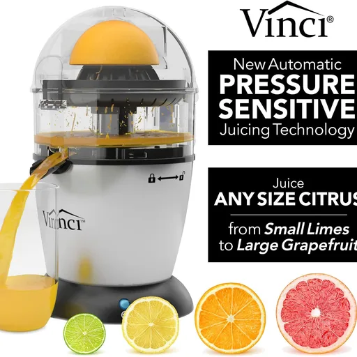 Vinci Electric Juicer, Hands Free Automatic Compact Citrus Press Machine