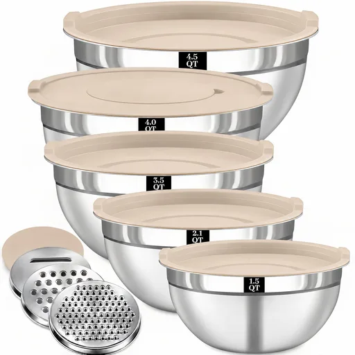 Stainless Steel Mixing Bowls with Lids