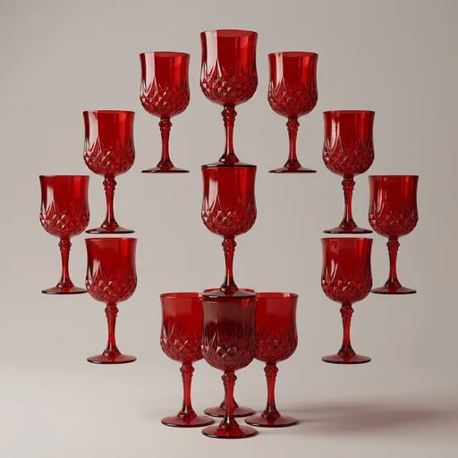 12Pack Plastic Wine Glasses, 7oz Vintage Goblets for Wedding | Unbreakable Crystal Style Reusable Stemware, Elegant Red Drinking Glass for Party Anniversary & Holiday Celebration