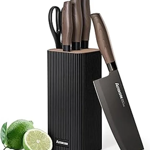 Astercook 6-Piece Knife Set with Block