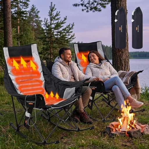 SUNNYFEEL Oversized Heated Rocking Camping Chair