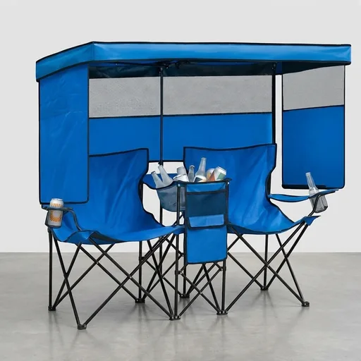 Double Beach Chair with Canopy