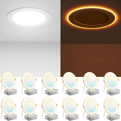Amico 6 Inch LED Recessed Light with Night Light