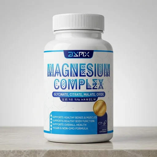 Magnesium Complex 7 Elemental Magnesium Supplement 1000mg – Magnesium Glycinate, Citrate, Malate, Taurate, Oxide, Aspartate, Orotate Non-GMO 90 Capsules (Pack of 1)