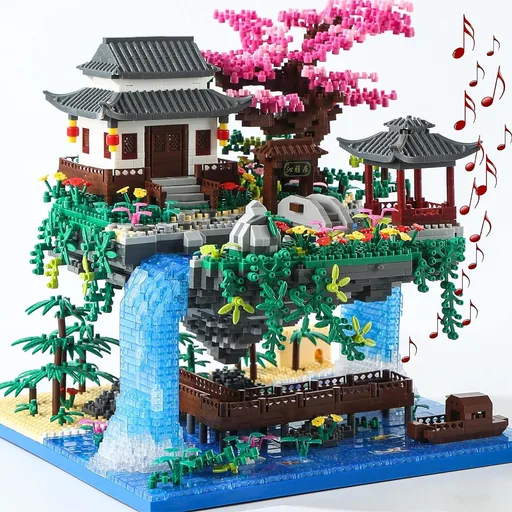 Yushinv Cherry Blossom Tree House Building Set
