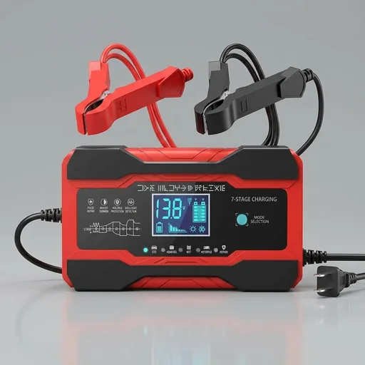YONHAN Battery Charger 10-Amp 12V and 24V Fully-Automatic Smart Car Battery Charger, Battery Maintainer Trickle Charger, and Battery Desulfator with Temperature Compensation