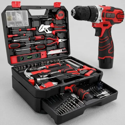 KingTool 276-Piece Tool Set Kit - Tool kit with 12V Cordless Power Drill Driver Toolbox Storage Case with Drawer, Drill Set Perfect for Homeowner, Diyer, Handyman