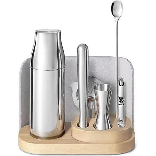 Caraway 9-Piece Complete Bar Set with Organizer