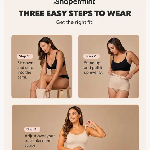SHAPERMINT Scoop Neck Smoothing Cami, Shapewear Tank Top for Women