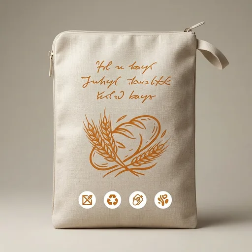 Lorine Beeswax Lining Bread Bags, Reusable Bread Bags for Homemade & Sourdough Bread, Large capacity 13 * 17'', Moisture Lock with Zip for Bread Freshness with Sealing (1 PC)