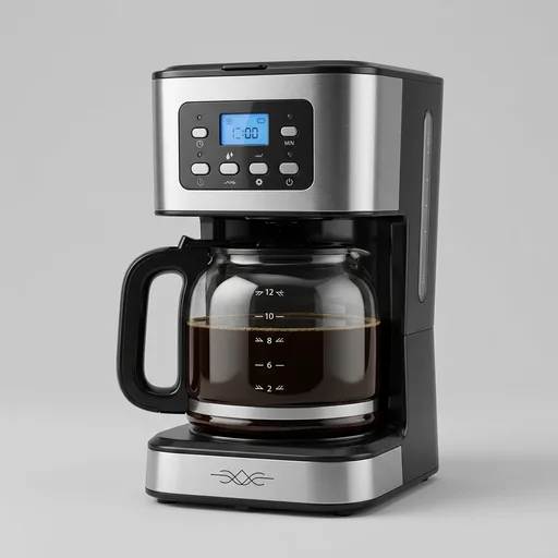 Taylor Swoden12-Cup Programmable Coffee Maker, Black & Stainless Steel | Regular & Strong Brew Drip Coffee Machine for Home and Office, 24H Timer, Glass Carafe,