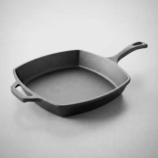 Jim Beam JB0217 Pre-Seasoned Cast Iron Square Skillet