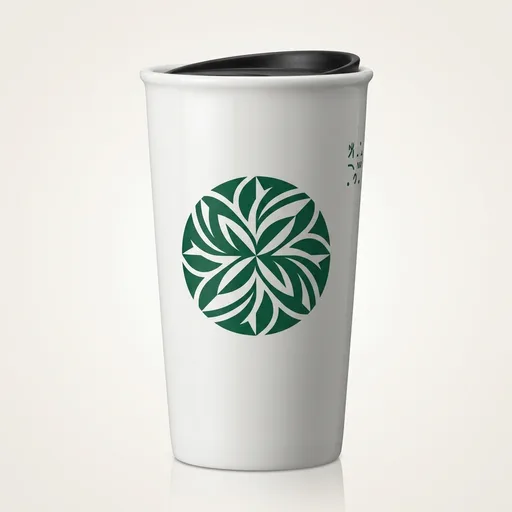 Starbucks Classic White and Green Coffee Traveler Tumbler