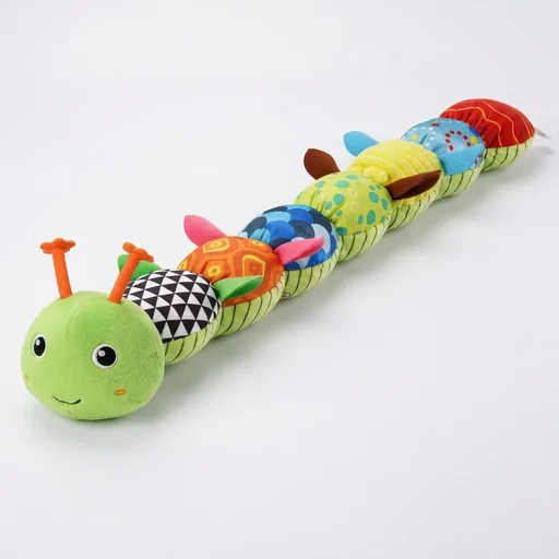 Awotoy Baby Toys 0 to 12 Months, Musical Stuffed Animal Activity Soft Toys with Multi-Sensory Crinkle, Rattle and Textures, Infant Tummy Time Toys for Newborn Boys Girls, Caterpillar, Green