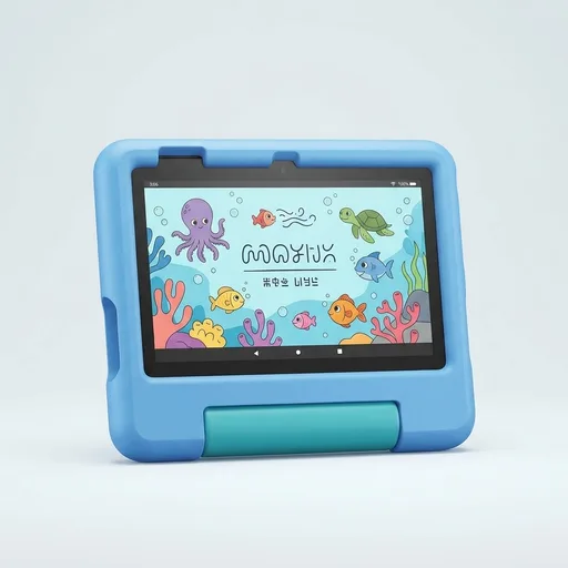 Amazon Fire 7 Kids tablet, ages 3-7. Top-selling 7" kids tablet on Amazon. Includes ad-free and exclusive content, easy parental controls, 10-hr battery, 16 GB,