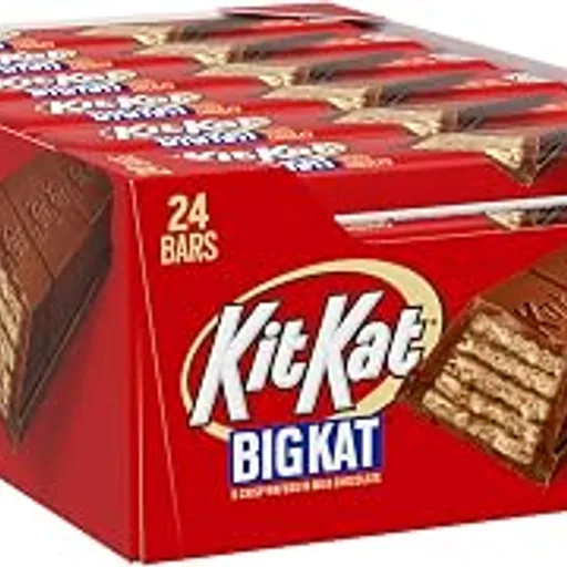 Kit KatBIG KAT Milk Chocolate Wafer Candy Bars, 1.5 oz, 24 Ct | Crispy wafer candy bars coated in milk chocolate, bulk packed for concessions, parties and resal