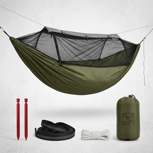 onewind11ft Ultralight Camping Hammock with Mosquito Net and Ridgeline
