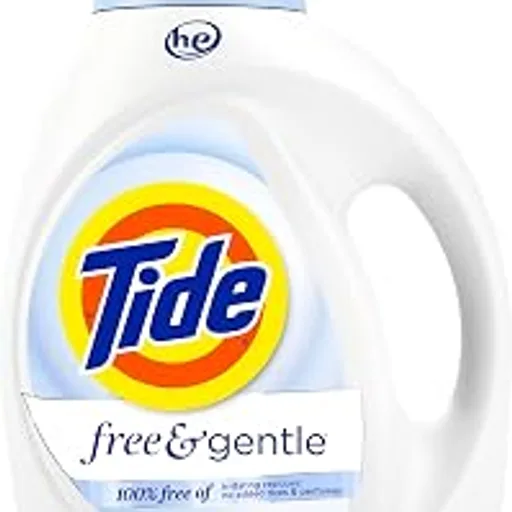 TideFree & Gentle Liquid Laundry Detergent, 64 Loads, 84 fl oz, Tide Laundry Detergent, Clean Laundry Detergent