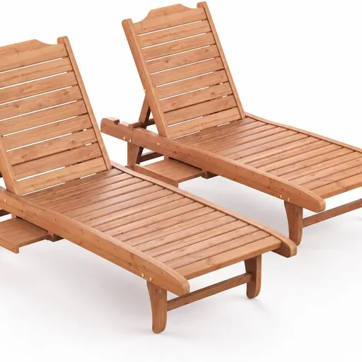 EUNHOO Wooden Chaise Lounge Chair