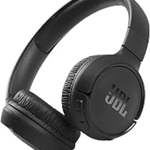 JBLTune 510BT - Bluetooth headphones with up to 40 hours battery, microphone for call, foldable and comfortable, Android and iOs compatible (Black)