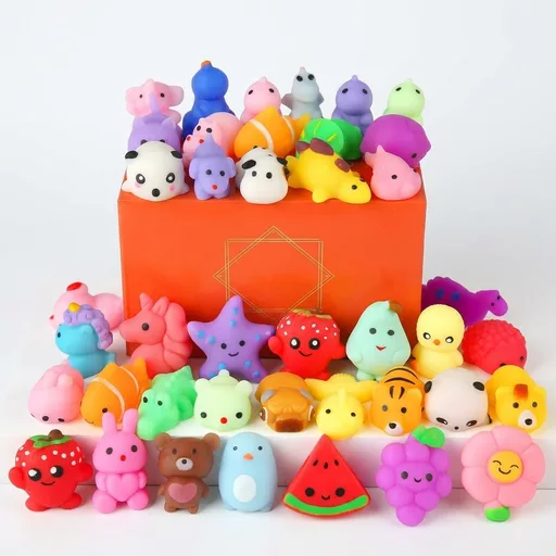 30 Pack Squishy Toys, Kawaii Squishies Party Favors for Kids 4-8 8-12 Treasure Box Toys for Classroom Birthday Xmas Gifts Goodie Bag Mini Animals Mochi Squishy