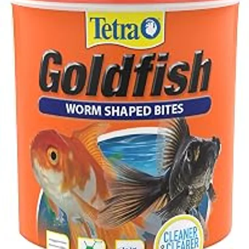 Tetra Goldfish Worm Shaped Bites Fish Food, 2.46 oz | Balanced Daily Diet for Goldfish, Good Source Of Protein, Color-Enhancing, Highly Digestible Helps Keep Wa