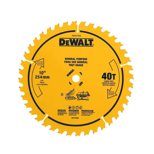 DeWalt Table SawBlade,10",40 Tooth,with Fine Finish Ultra Sharp Carbide(DWA1640)