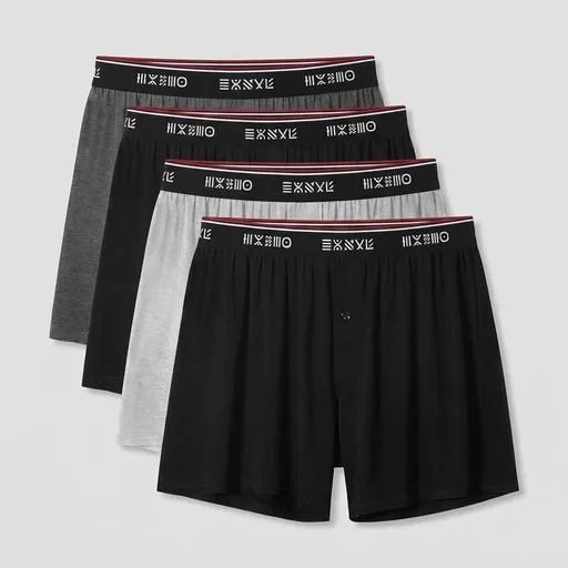 Boxers for Men Viscose from Bamboo Men's Underwear Boxer Shorts Breathable Mens Boxer, Loose Fit, Knit Pack