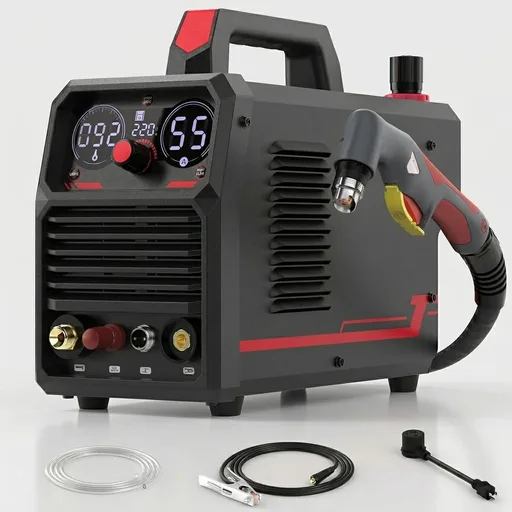 YESWELDER 55 Amp Plasma Cutter Non-High Frequency, Large LED Digital Display Non-Touch Pilot Arc, Digital DC Inverter 110/220V Dual Voltage Plasma Cutting Machine CUT-55DS PRO