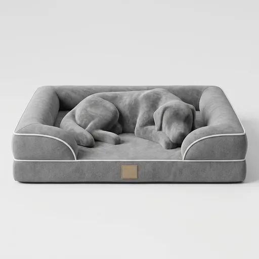 EHEYCIGA Orthopedic Extra Large Dog Bed, Waterproof Washable XL Pet Bed 44" | Non-Slip Bottom and Egg-Crate Polyurethane Foam Big Dog Couch Bed with Washable Re