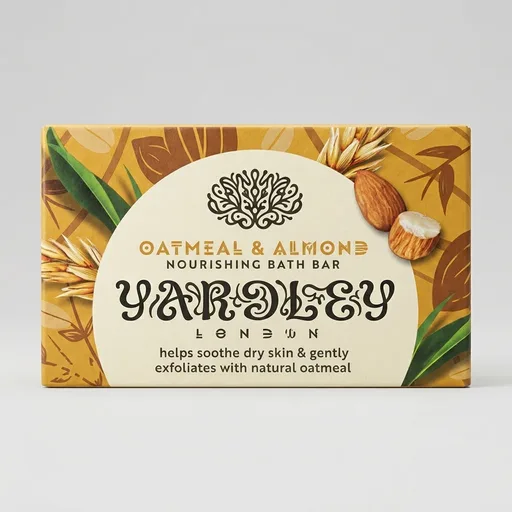 Yardley Oatmeal and Almond Bar Soap, Oatmeal & Almond, 4 Ounce