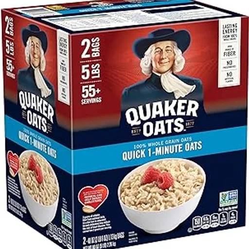 QuakerQuick 1-Minute Oatmeal, Non GMO Project Verified, 2.5 Pound (Pack of 2)