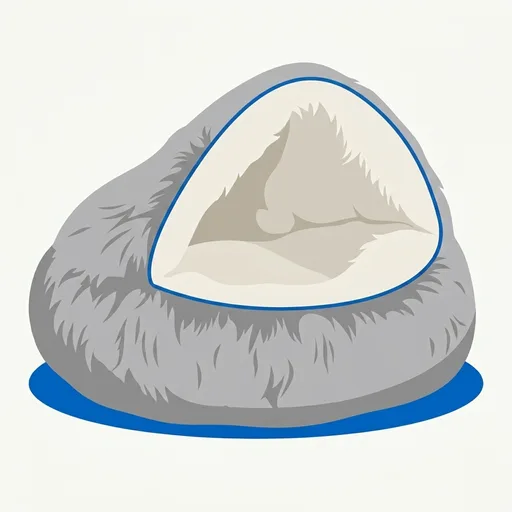 ShinHye Round Plush Hooded Cat Bed