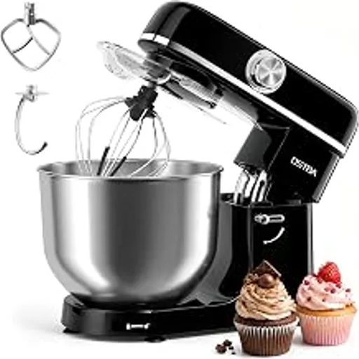OSTBA Stand Mixer, 6 Speed Tilt-Head Electric Kitchen Mixer with 6.3QT Bowl