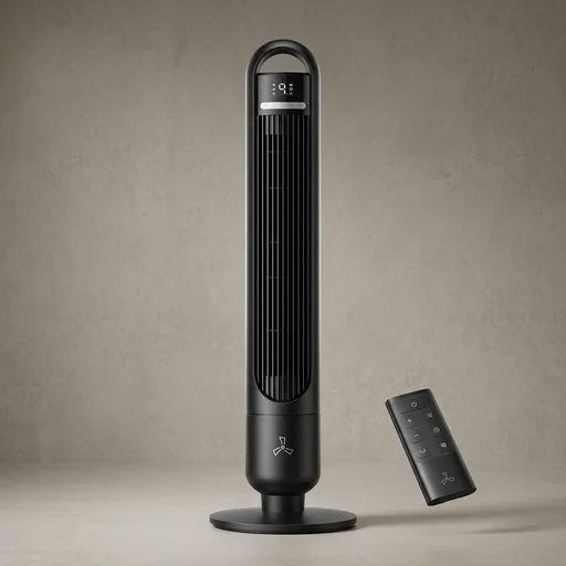 DREO Tower Fan for Bedroom, 90° Oscillating Standing Fans for Room with 4 Speeds, 3 Modes, 28dB Quiet for Sleep, 26ft/s Velocity, 8H Timer, Remote, Living Room, Office, Home, Black