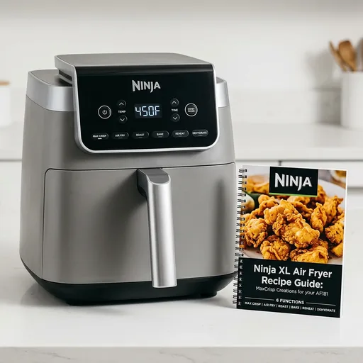 Ninja XL Air Fryer with MaxCrisp | 6.5 QT Capacity | 6-in-1 Max Crisp, Air Fry, Roast, Bake, Reheat & Dehydrate | 450°F Temp | 1750 Watts | Nonstick Basket, Crisper Plate & Recipe Guide | Grey | AF181
