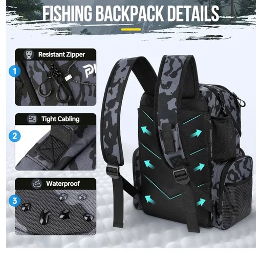 PLUSINNO Cooler Fishing Backpack with Rod Holders